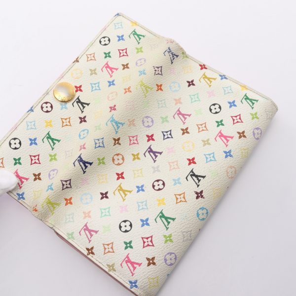 6 Louis Vuitton Portefeuille Monogram Multicolor Long Wallet White