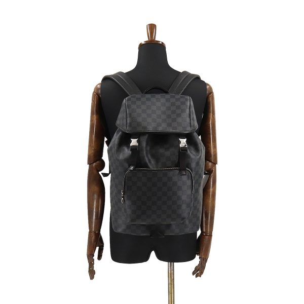 6 Louis Vuitton Damier Graphite Zack Backpack Silver Metal Fittings