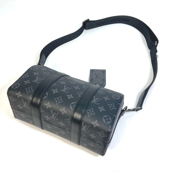 6 Louis Vuitton Monogram Eclipse City Keepall Crossbody Black