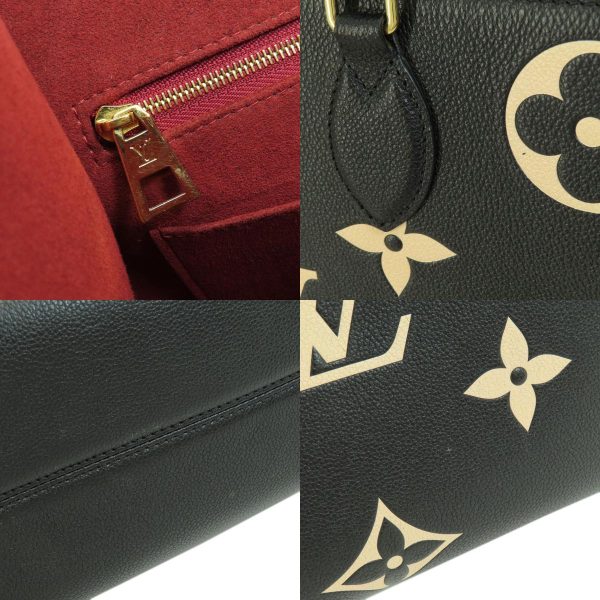 6 Louis Vuitton On The Go MM Bicolor Black Beige Handbag Amplant