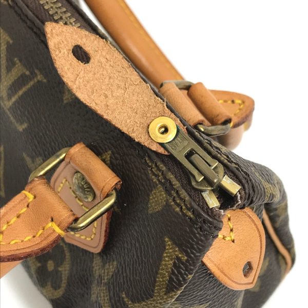 6 Louis Vuitton Monogram Mini Speedy Bag Pouch Handbag Brown