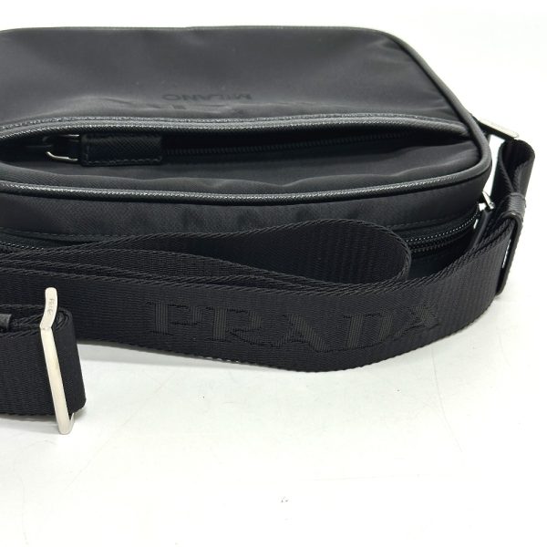 6 Prada Triangle Shoulder Bag Nylon Black