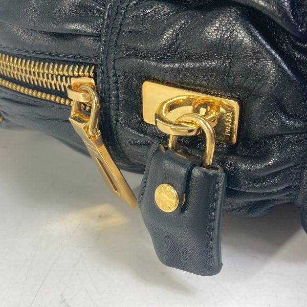 6 Prada Gathered Handbag Black