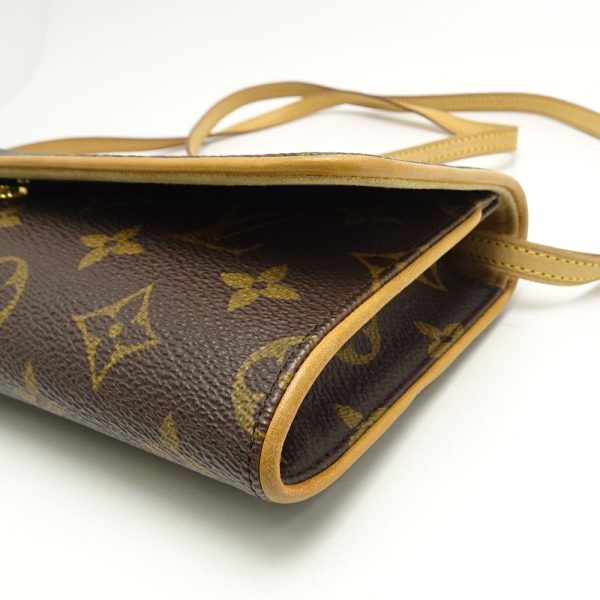 6 Louis Vuitton Monogram Pochette Twin GM Brown 2WAY Bag