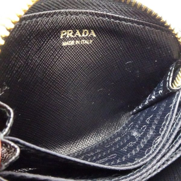 6 Prada Card Case Saffiano Black