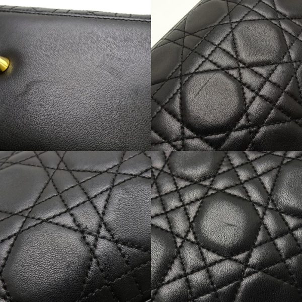 6 Christian Dior Lady Dior Cannage Lambskin Black