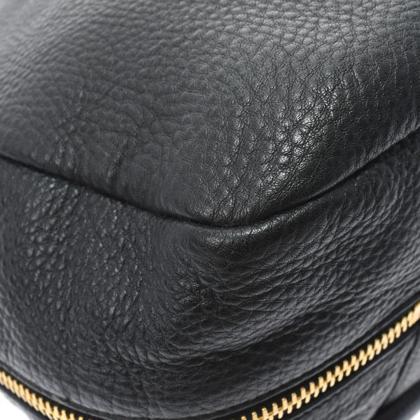 6 Prada Shoulder Bag Gold Hardware Leather Black