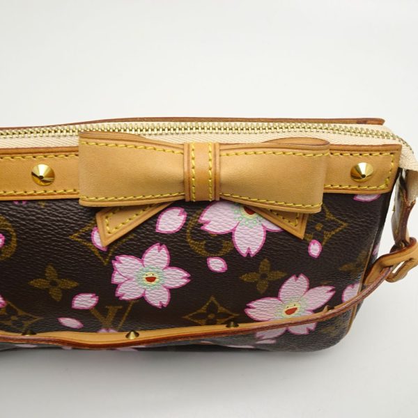 6 Louis Vuitton Cherry Blossom Pochette Accessoire Accessory Pouch Brown