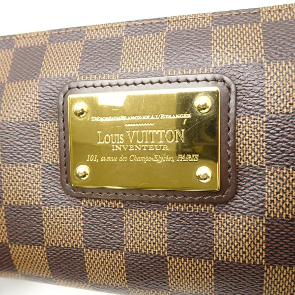 6 Louis Vuitton Damier Eva Ebene 2WAY Bag Brown