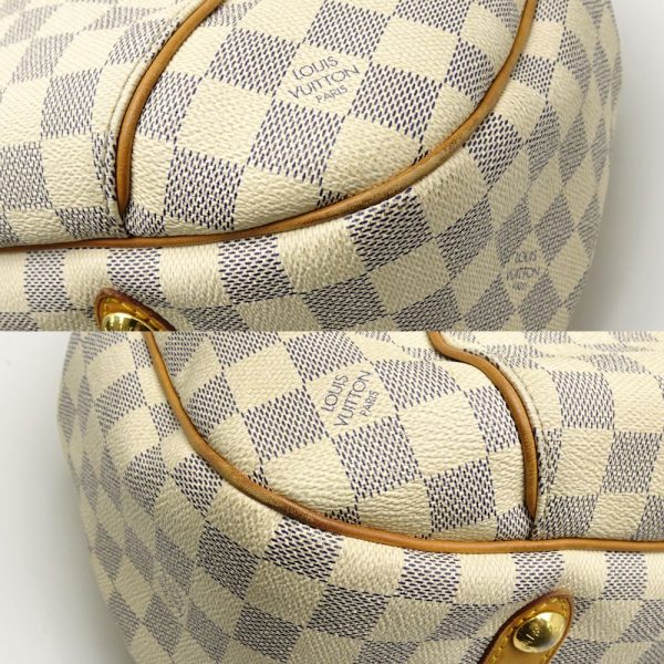 6 Louis Vuitton Damier Azur Galliera PM Shoulder Tote White