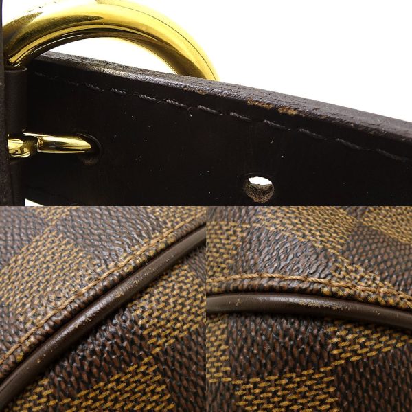 6 Louis Vuitton Damier Sistine PM Ebene Handbag Brown