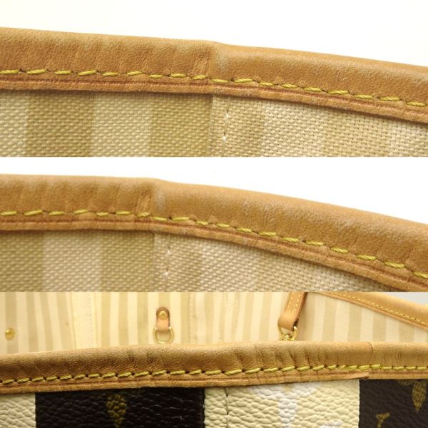 6 Louis Vuitton Monogram Rayleur Neverfull MM Striped Tote Bag