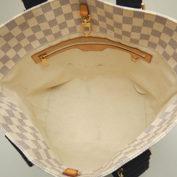 6 Louis Vuitton Damier Azur Plan Soleil Hippo PM Tote Bag