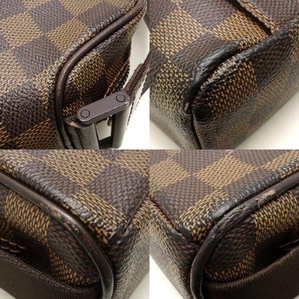 6 Louis Vuitton Damier Olaf PM Ebene shoulder brown