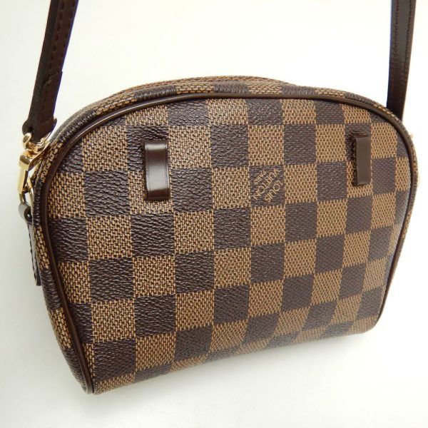 6 Louis Vuitton Damier Pochette Ipanema Ebene Diagonal Shoulder 2WAY Brown