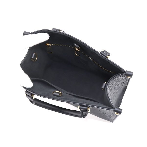 6 Louis Vuitton Monogram Emplant Onthego PM 2 Way Tote Shoulder Bag Noir