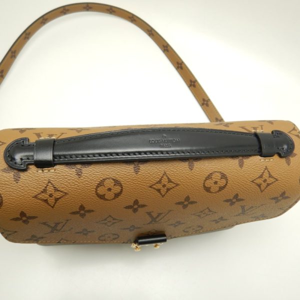 6 Louis Vuitton Monogram Reverse Pochette Metis MM 2WAY Bag Brown