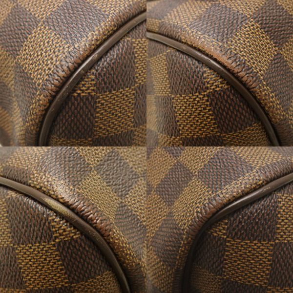 6 Louis Vuitton Damier Rivington PM Ebene Shoulder Bag Brown