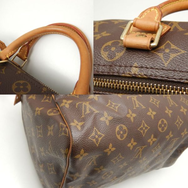 7 Louis Vuitton Monogram Speedy 30 Handbag Brown