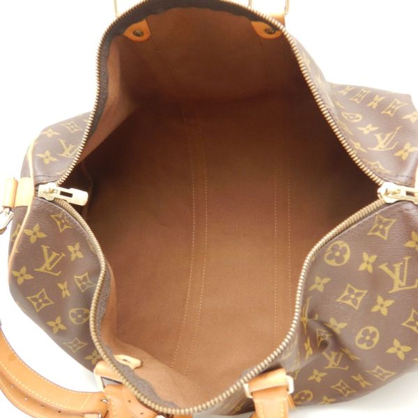 7 Louis Vuitton Monogram Keepall Bandouliere 45 Boston Bag Brown