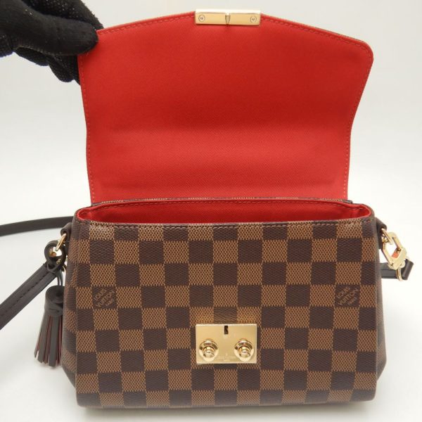 7 Louis Vuitton Damier Croisette Handbag Ebene