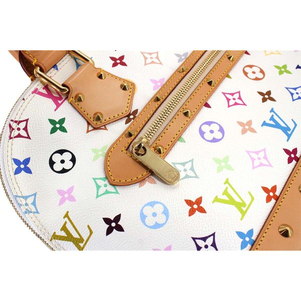 7 Louis Vuitton Monogram Multicolor Alma HandBag White