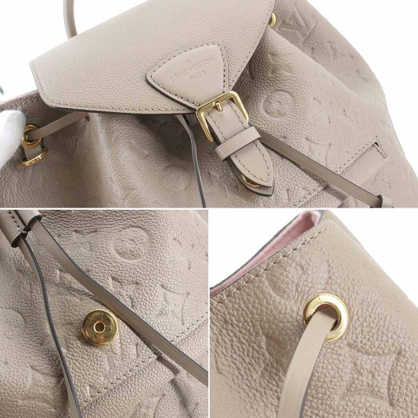 7 Louis Vuitton Monogram Implant Montsouris PM Backpack Leather Tourtrail Beige