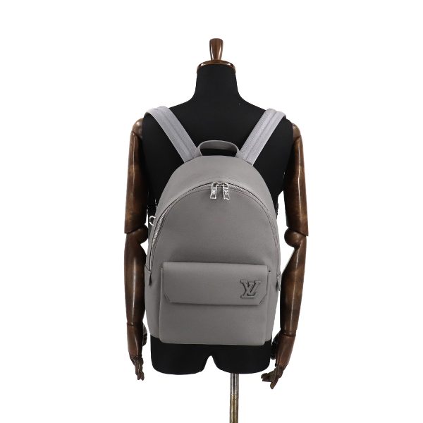 7 Louis Vuitton Aerogram Takeoff Backpack Rucksack Leather Gray