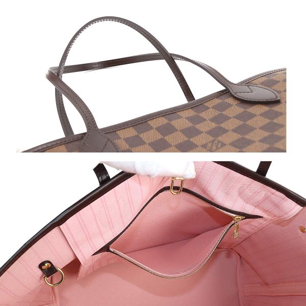 7 Louis Vuitton Damier Neverfull MM Tote Bag Ebene Rose Ballerine