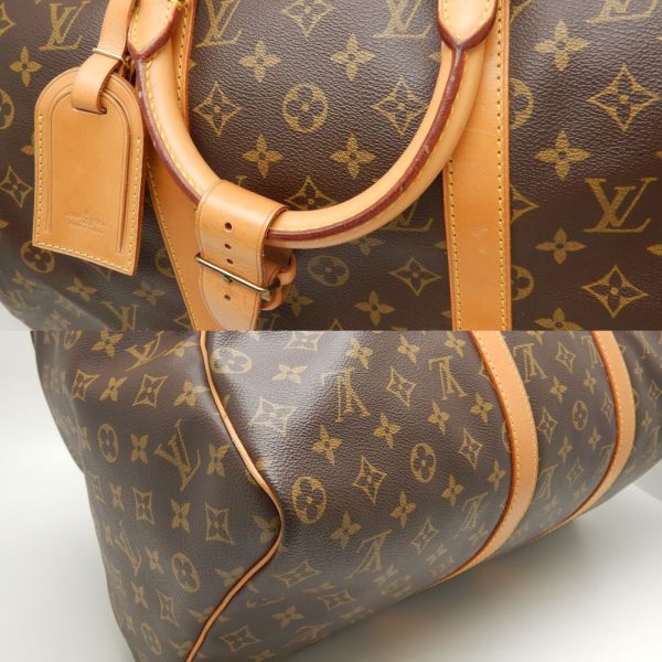 7 Louis Vuitton Monogram Keepall 50 Boston Bag Brown