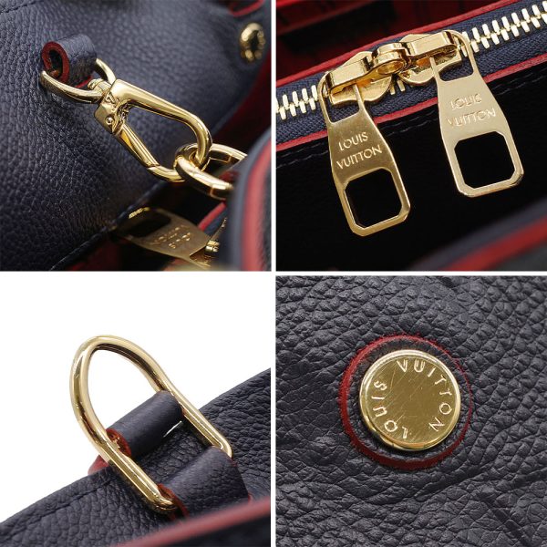 7 Louis Vuitton Montaigne MM Handbag Monogram Marine Rouge