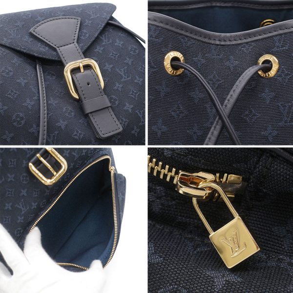 7 Louis Vuitton Montsouris GM Backpack Rucksack Tst Blue Navy