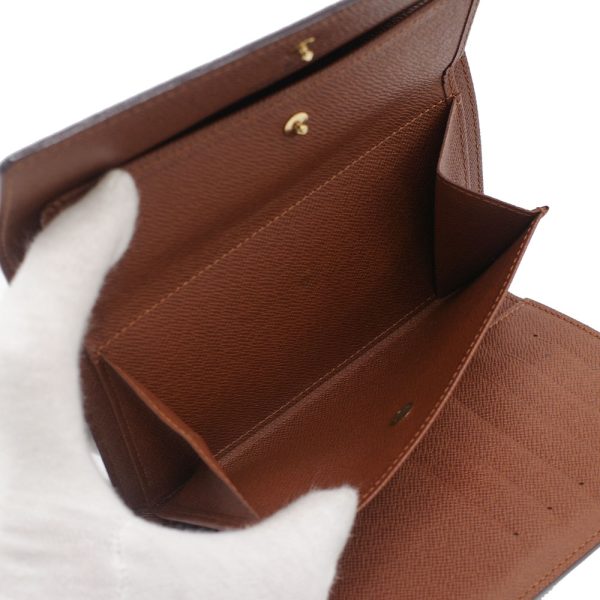 7 Louis Vuitton Porte Tresor Etuy Papier Folding Wallet Monogram Brown