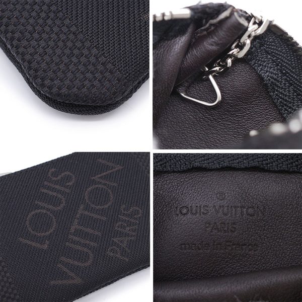 7 Louis Vuitton Pochette Cle Cult Credit Coin Purse Damier Jean Black