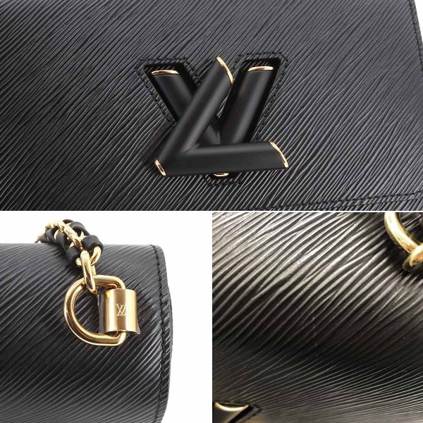 7 Louis Vuitton Epi Twist MM Chain Shoulder Bag Leather Noir Black