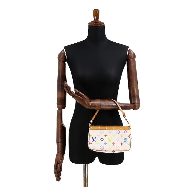 7 Louis Vuitton Monogram Multicolor Pochette Accessoires Hand Bag Bron