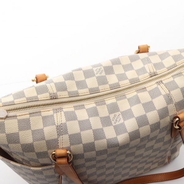 7 Louis Vuitton Totally MM Damier Azur Shoulder Bag White