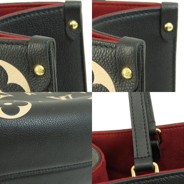 7 Louis Vuitton On The Go MM Bicolor Black Beige Handbag Amplant
