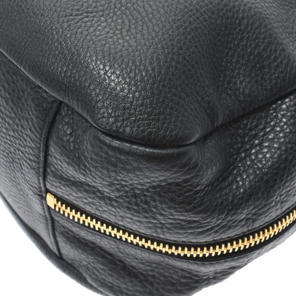 7 Prada Shoulder Bag Gold Hardware Leather Black