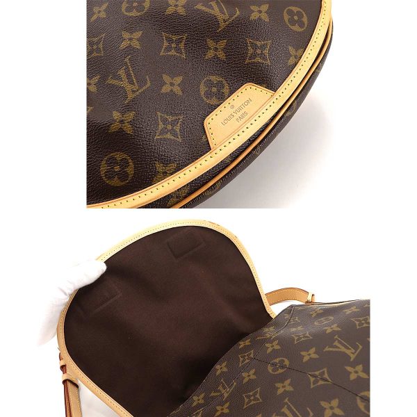 7 Louis Vuitton Monogram Menilmontant PM Shoulder Bag Brown Gold Metal Fittings