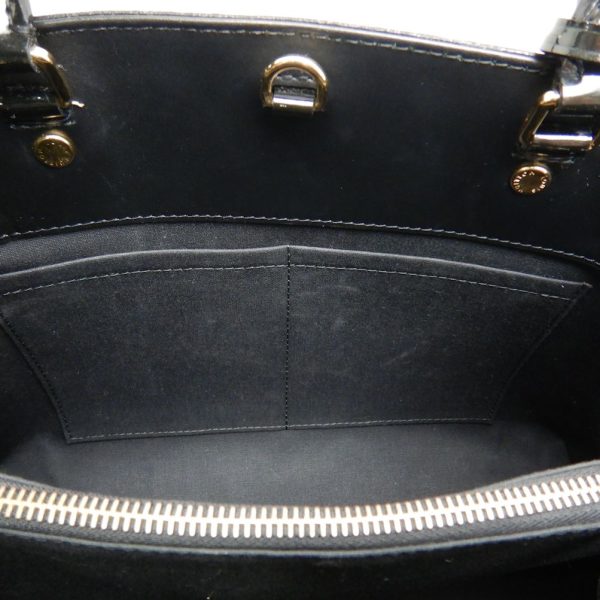 7 Louis Vuitton Vernis Montaigne MM Noir Black 2WAY Bag