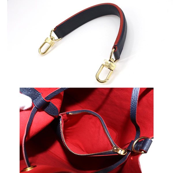 7 Louis Vuitton Monogram Emplant Neo Noe Shoulder Bag Leather Marine Rouge