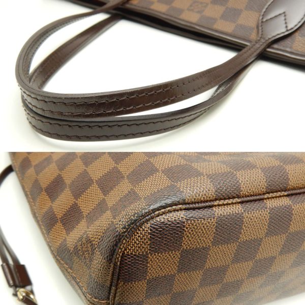 7 Louis Vuitton Damier Neverfull PM Ebene Tote Bag Brown