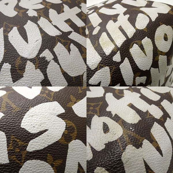 7 Louis Vuitton Monogram Graffiti Speedy 30 Argent Shoulder Bag