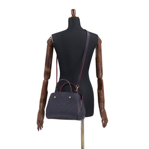 7 Louis Vuitton Emplant Montaigne BB Shoulder Bag Marine Rouge