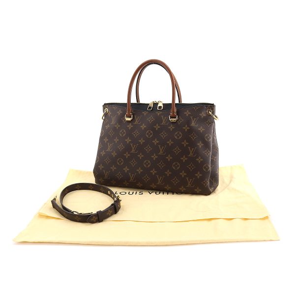 7 Louis Vuitton Monogram Pallas Shoulder Bag Leather Noir Brown