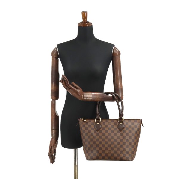 7 Louis Vuitton Damier Saleya PM Tote Bag Ebene Brown Gold Hardware