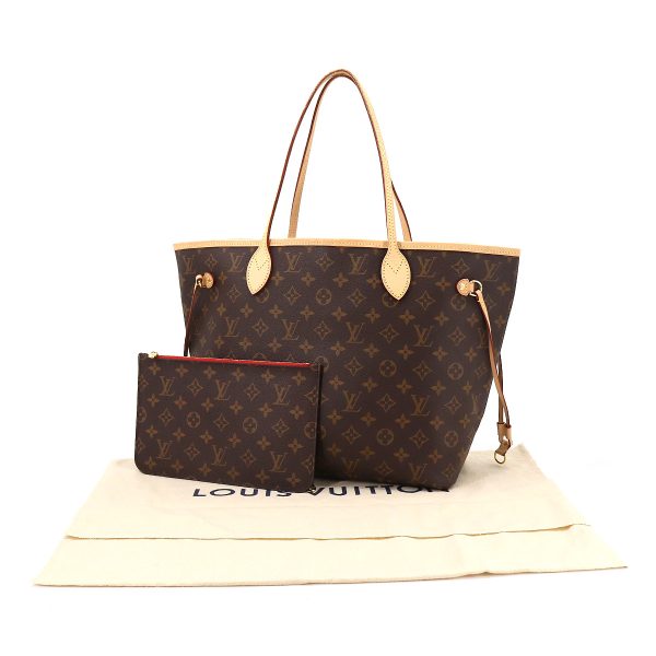 7 Louis Vuitton Monogram Neverfull MM Tote Bag Brown