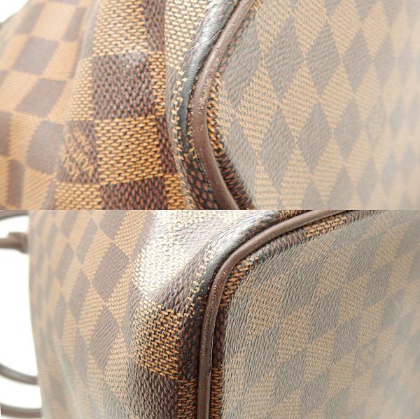 7 Louis Vuitton Damier Saleya MM Ebene Shoulder Tote Brown