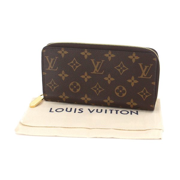 7 Louis Vuitton Monogram Zippy Wallet Round Zipper Long Wallet Brown